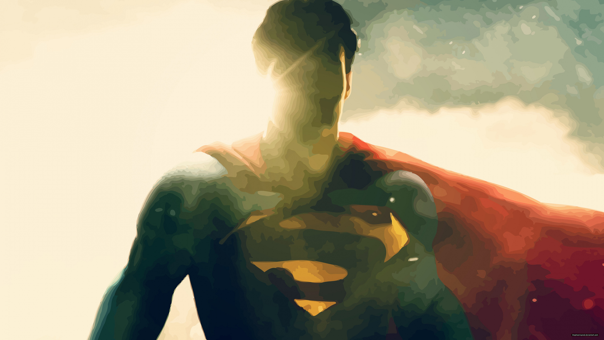 Обои 1920x1080 Супермен, комиксы dc, супергерой, небо, Вселенная DC, Full H...