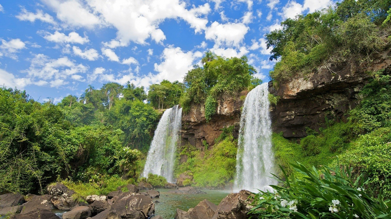 Природа водопад панорама