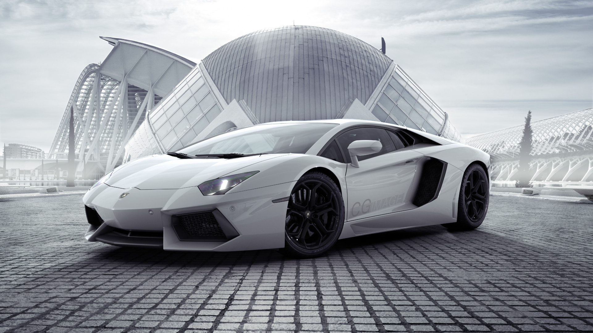 Lamborghini Gallardo White 1920x1080