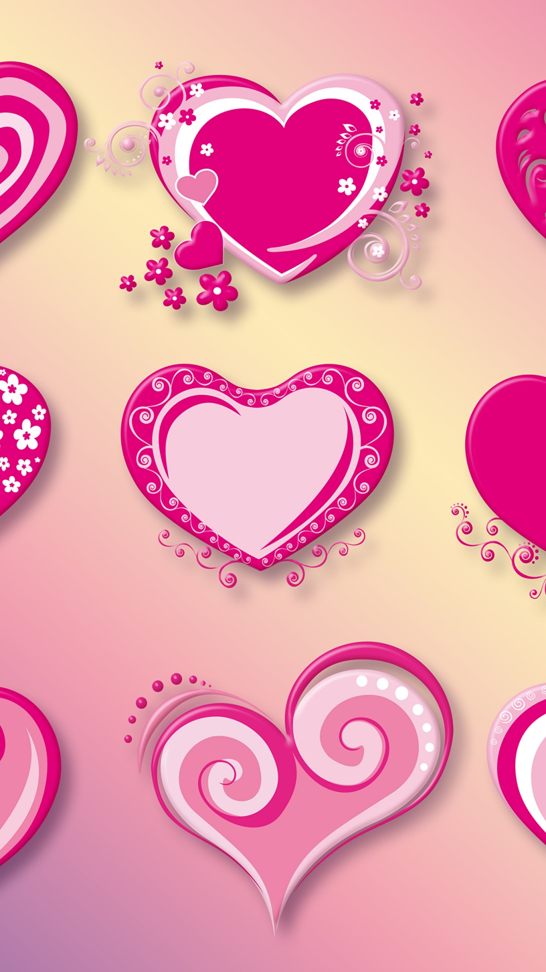 Розовое сердце Графика