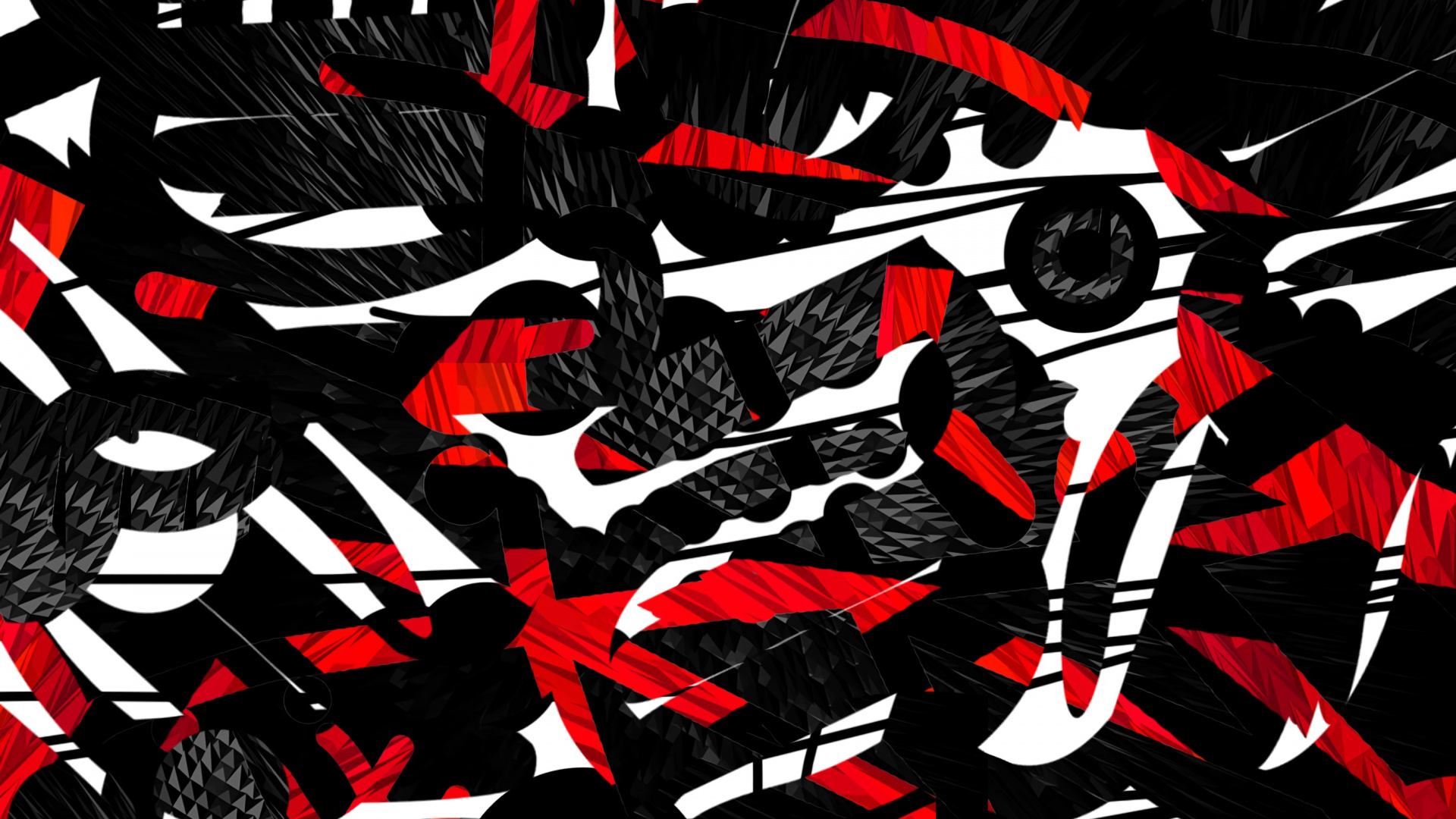 Черно бело красная абстракция