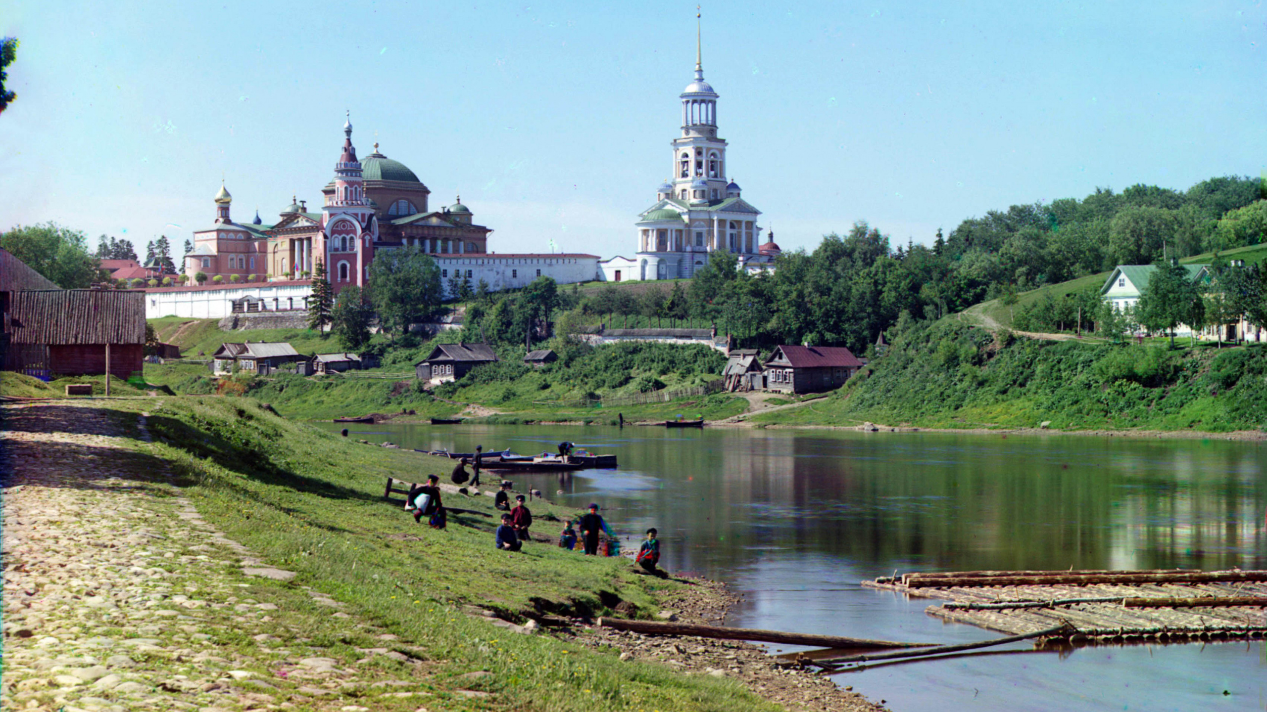 Русский г. Прокудин Горский Торжок 1910. Прокудин Горский Волга. Борисоглебский монастырь фото Прокудина Горского. Торжок древний город.