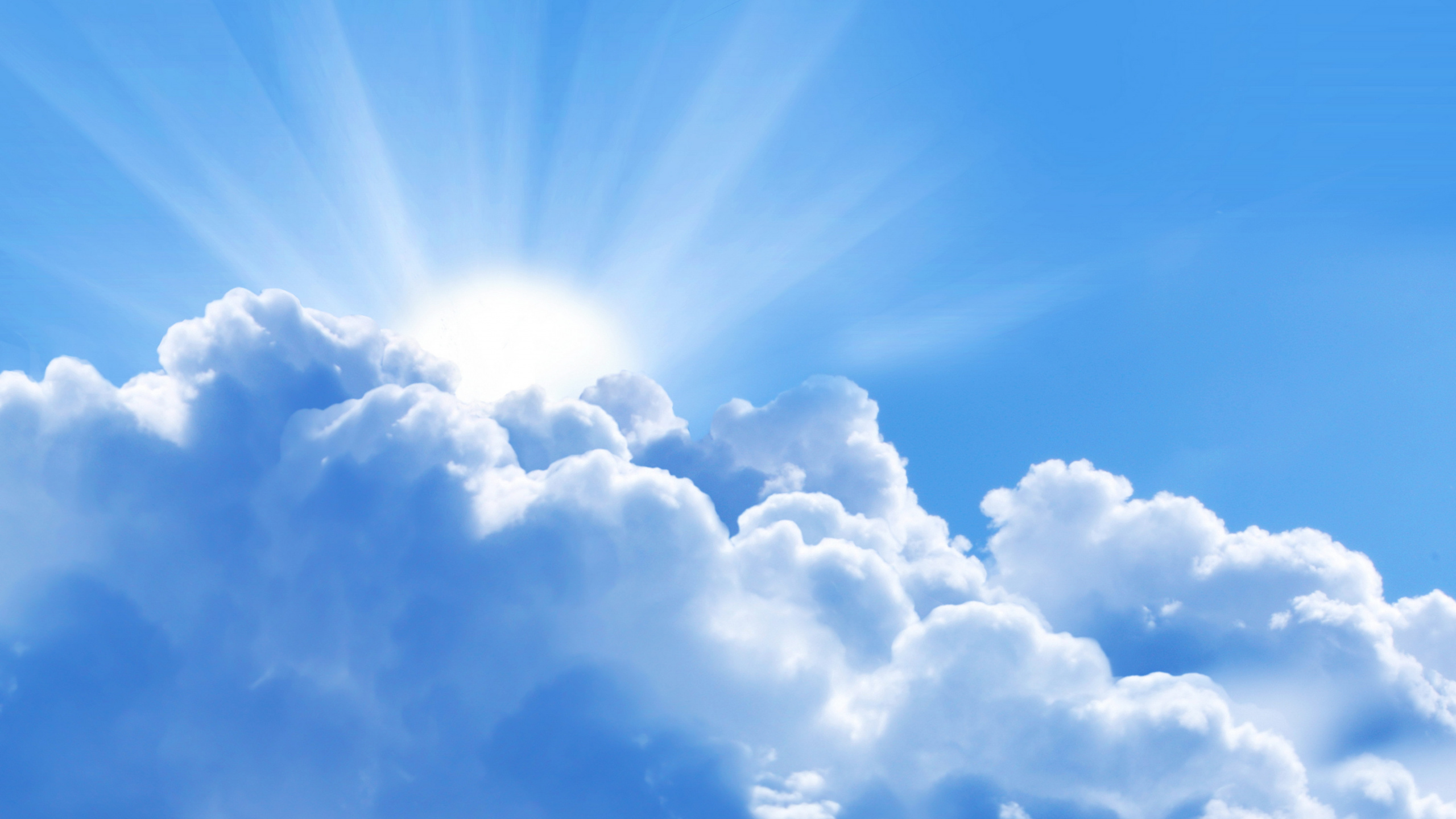 Обои 2560x1440 облако, дневное время, синий, кучевое облако, атмосфера, WQH...