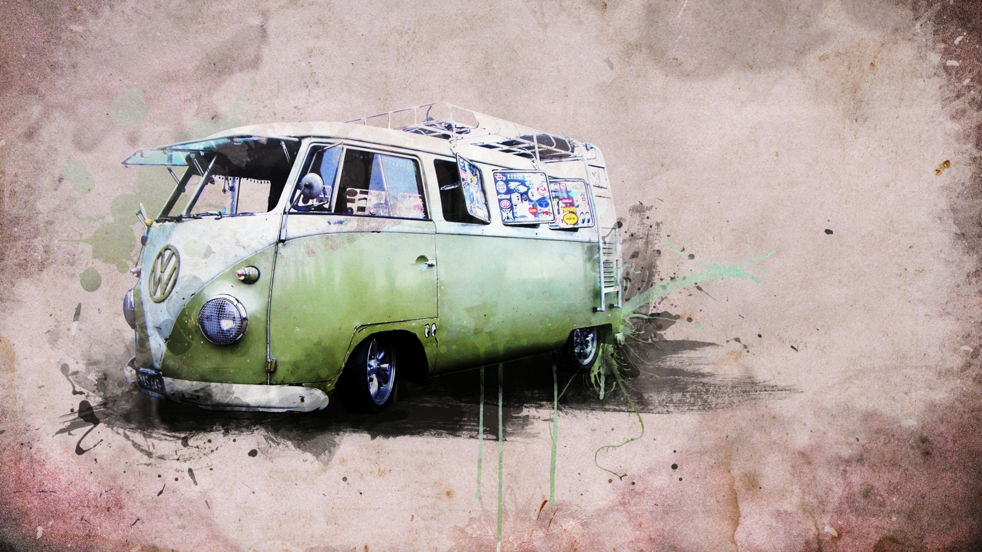 Volkswagen VW t1 Camper рисунок