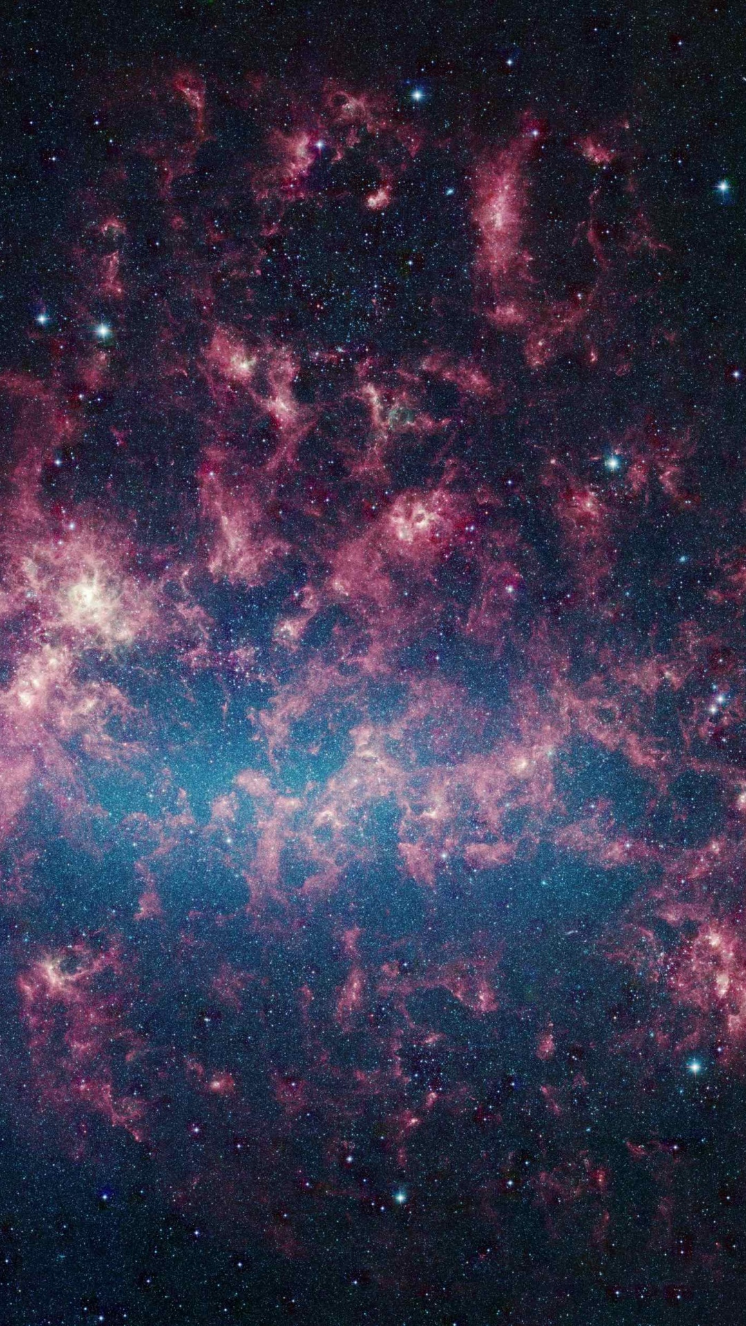 Обои большое Магелланово облако, Млечный Путь, Галактика, космический телескоп спитцер, Магеллановы облака в разрешении 1080x1920