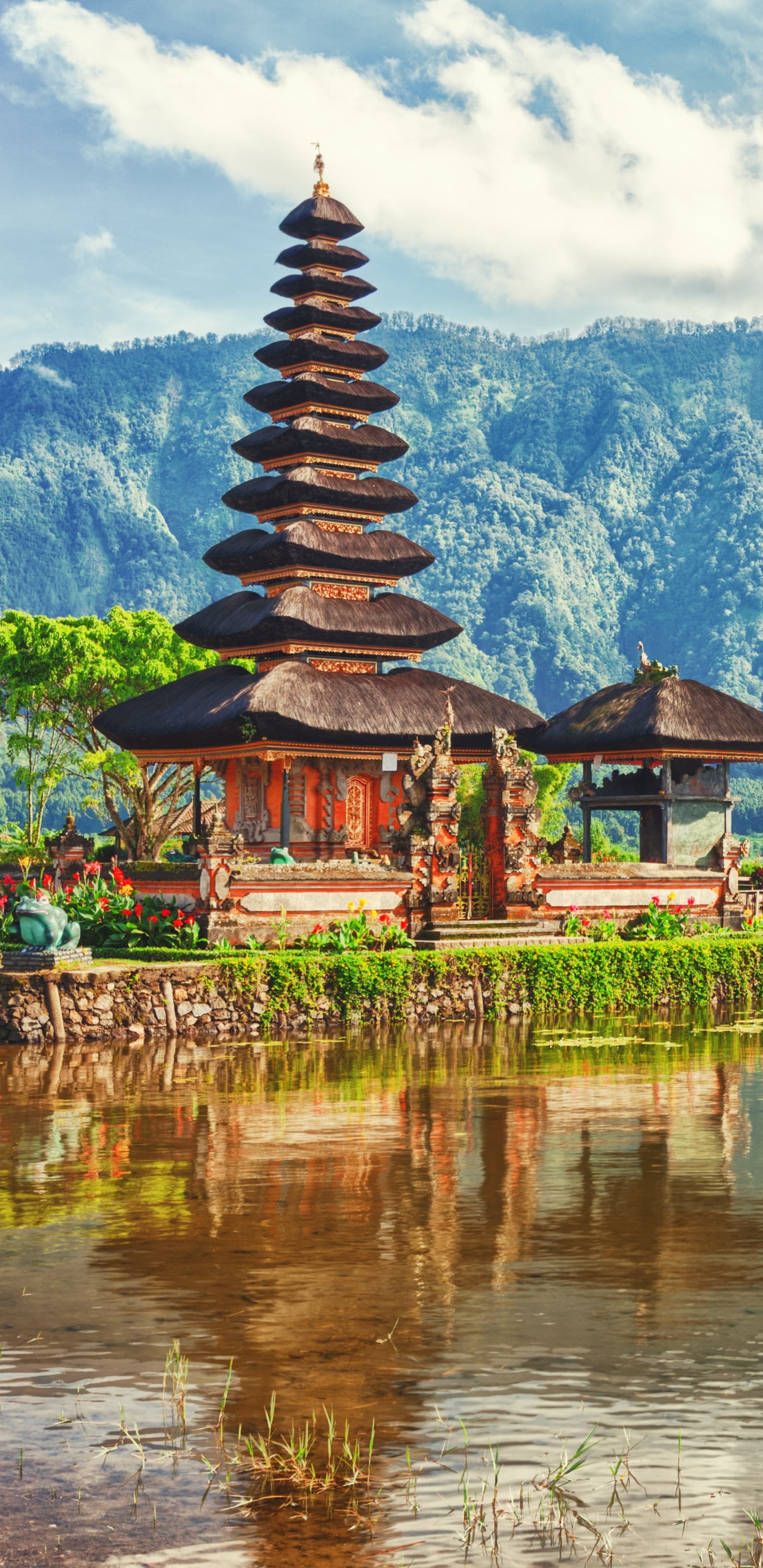 Обои путешествие, туризм, природа, озеро, пейзажи гор в разрешении 1440x2960