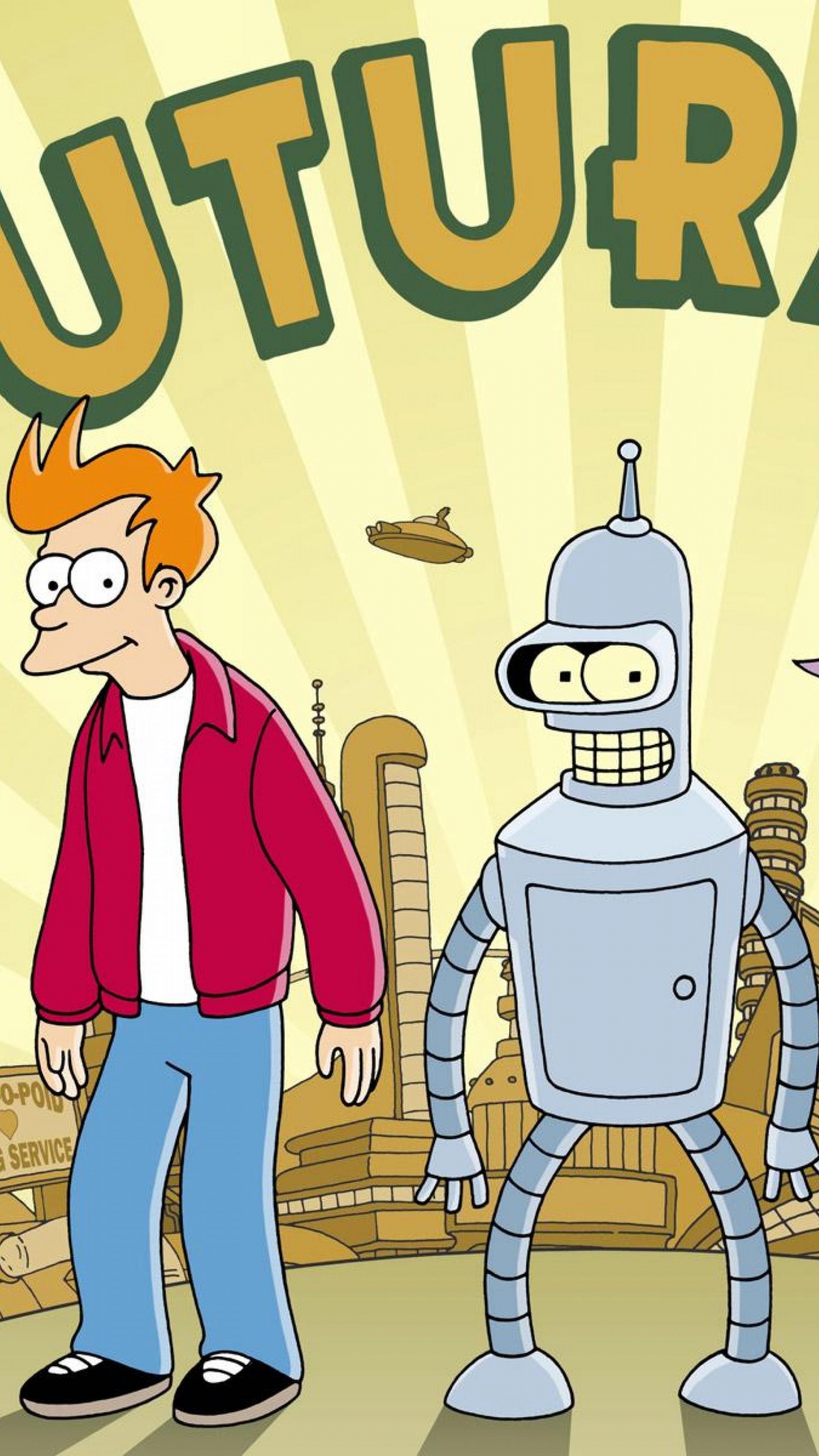 Обои Футурама, мультсериал, мультфильм, мультик, иллюстрация в разрешении 1440x2560