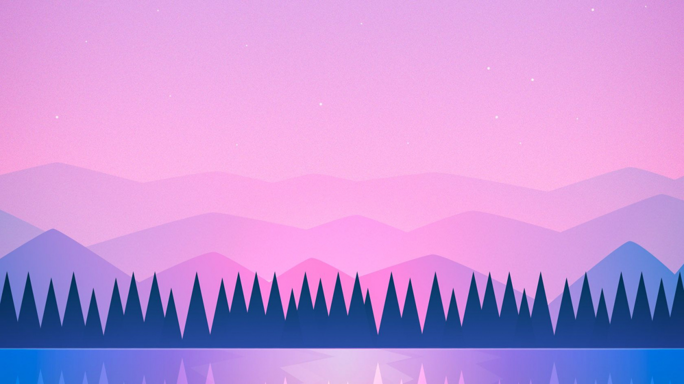 Обои атмосфера, гора, луна, мир, свет в разрешении 1366x768