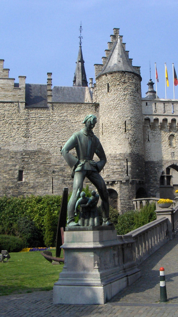 Обои хет стеен, замок, памятник, здание, средневековая архитектура в разрешении 750x1334