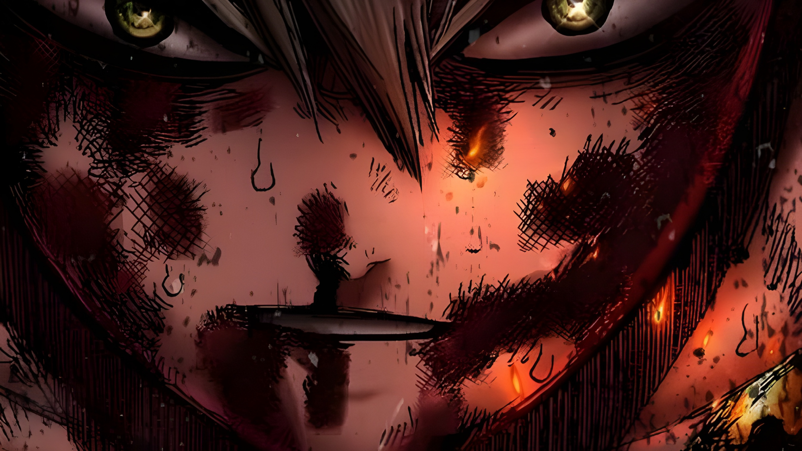 Обои темнота, олений рог, черный клевер, рукав, аниме в разрешении 2560x1440