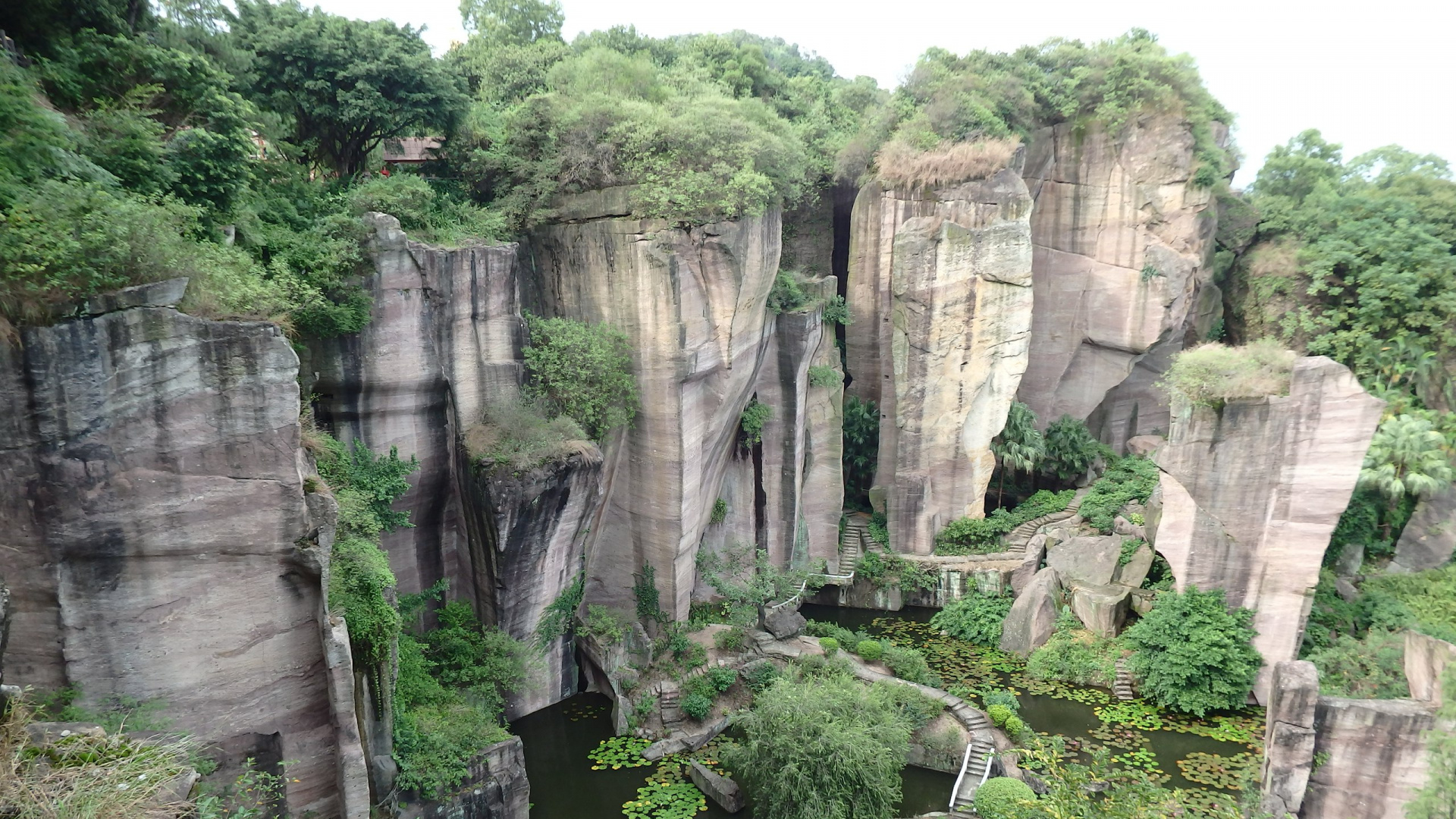 Обои природа, формирование, природный заповедник, откос, обнажение в разрешении 1920x1080