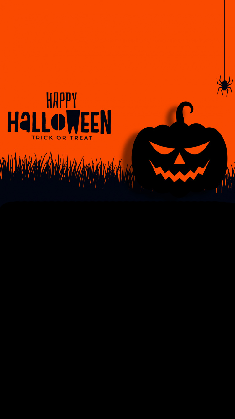 Обои Оранжевый цвет, графика, калебас, растение, тыква в разрешении 750x1334