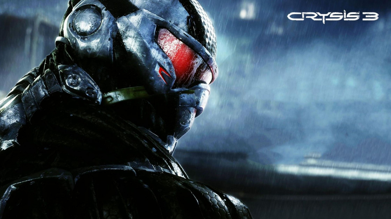 Обои crysis 3, crysis, супергерой, компьютерная игра, боевик в разрешении 1366x768