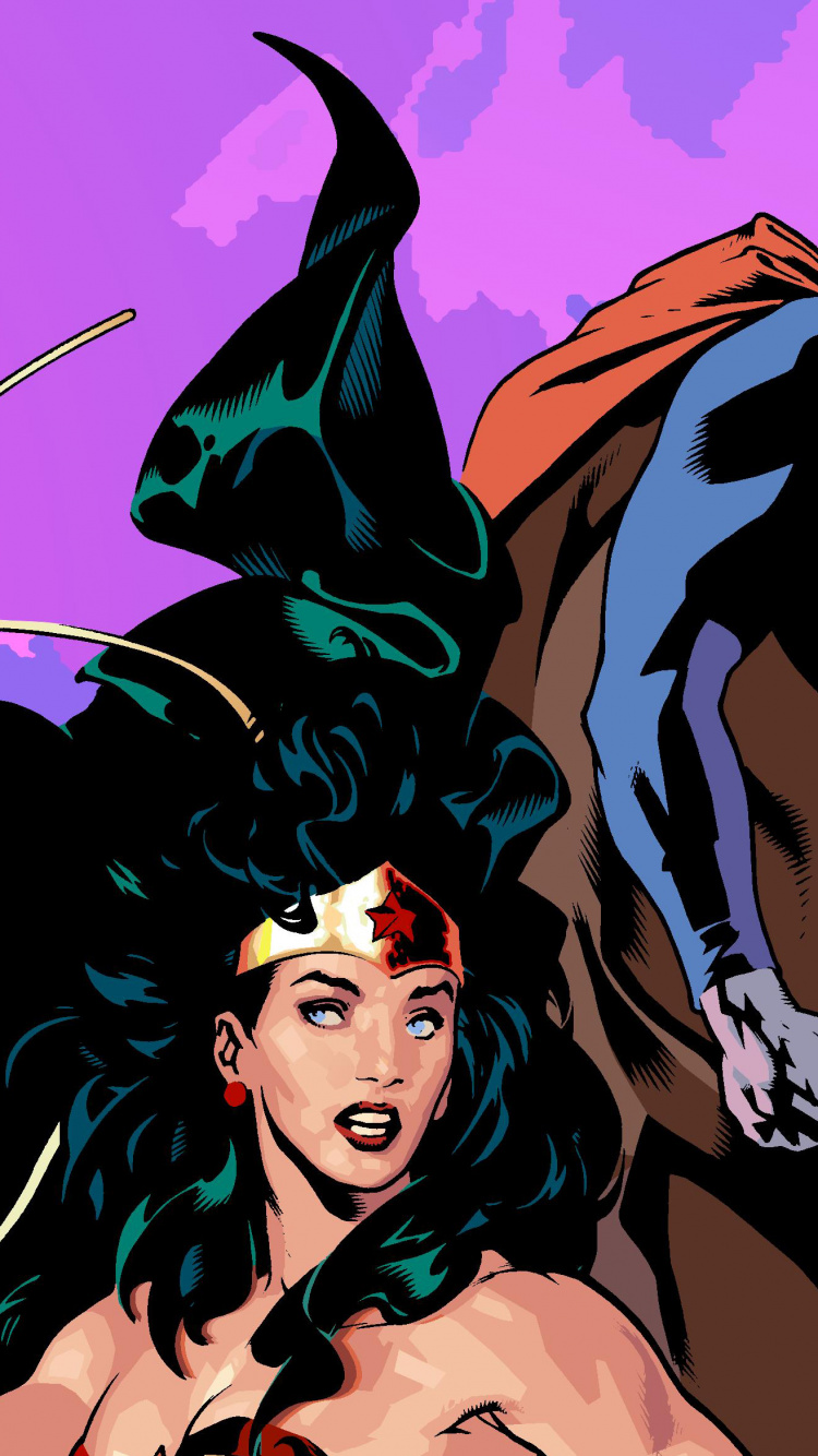 Обои Бэтмен, Лига справедливости, Комиксы DC представлена, вымышленный персонаж, супергерой в разрешении 750x1334