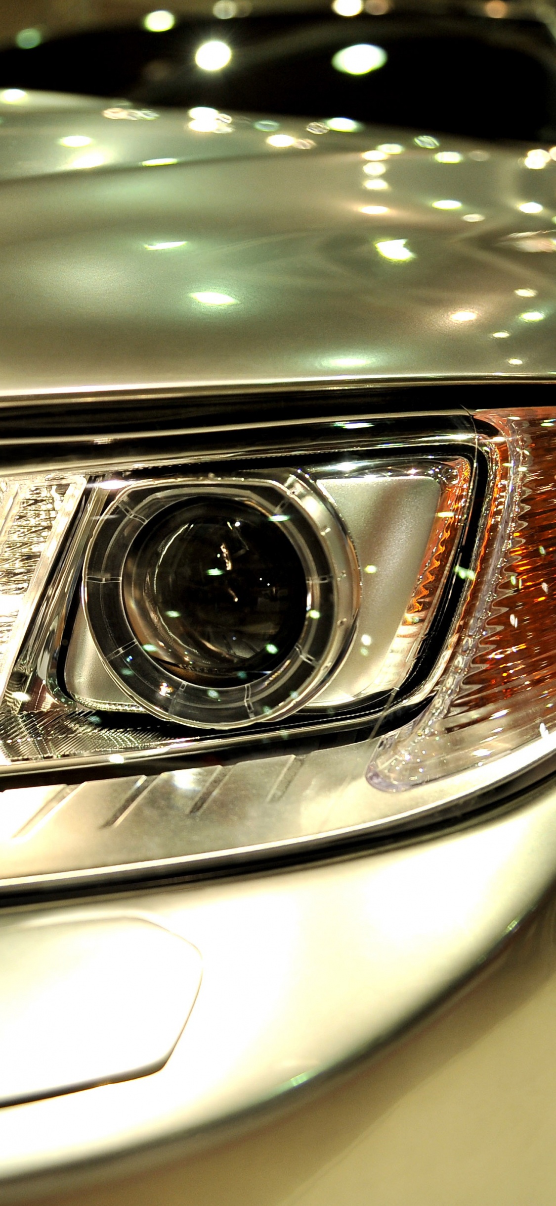 Обои авто, фара, спорткар, автомобильное освещение, свет в разрешении 1125x2436