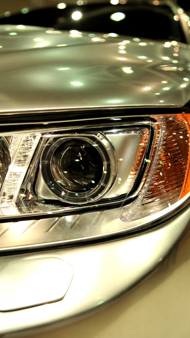 Обои авто, фара, спорткар, автомобильное освещение, свет в разрешении 750x1334