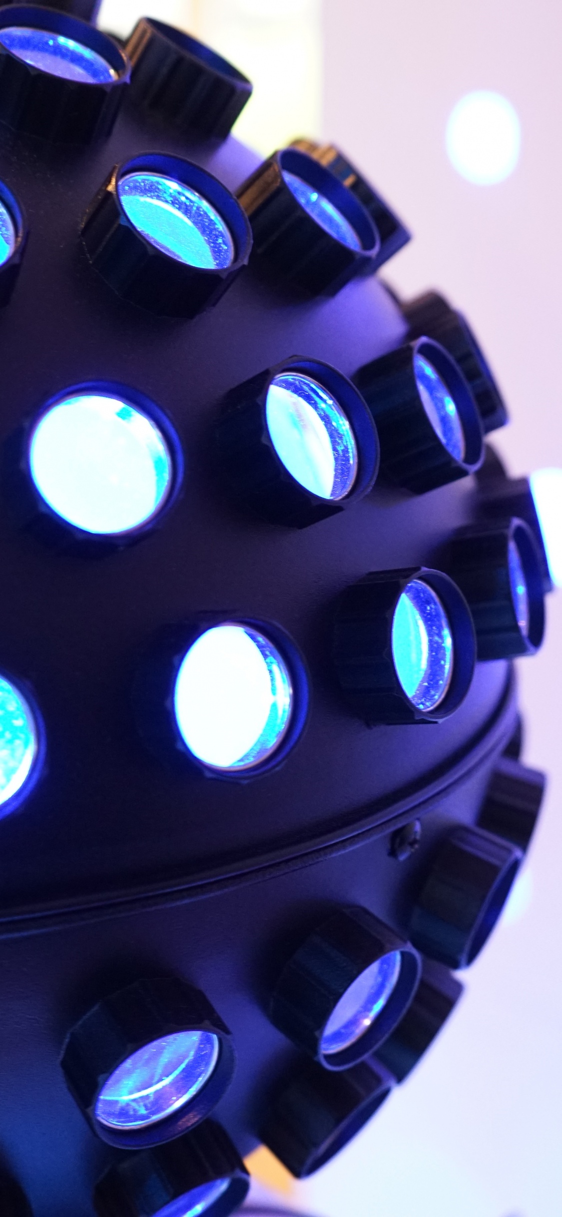 Обои освещение, свет, синий, Визуальный эффект освещения, круг в разрешении 1125x2436