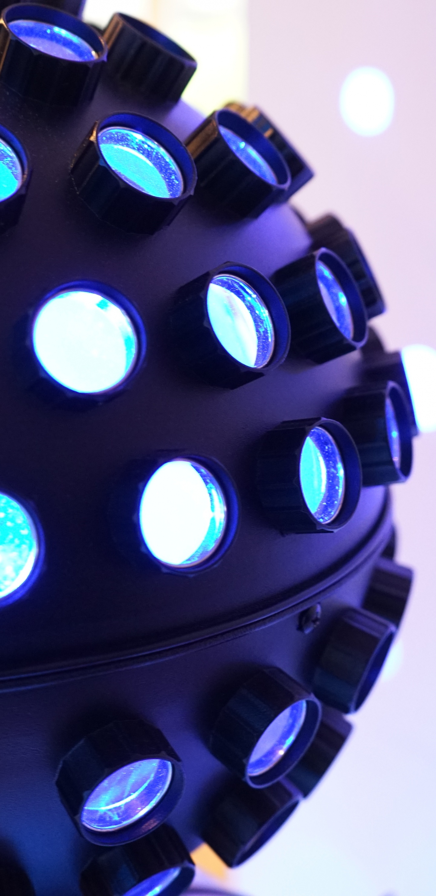 Обои освещение, свет, синий, Визуальный эффект освещения, круг в разрешении 1440x2960