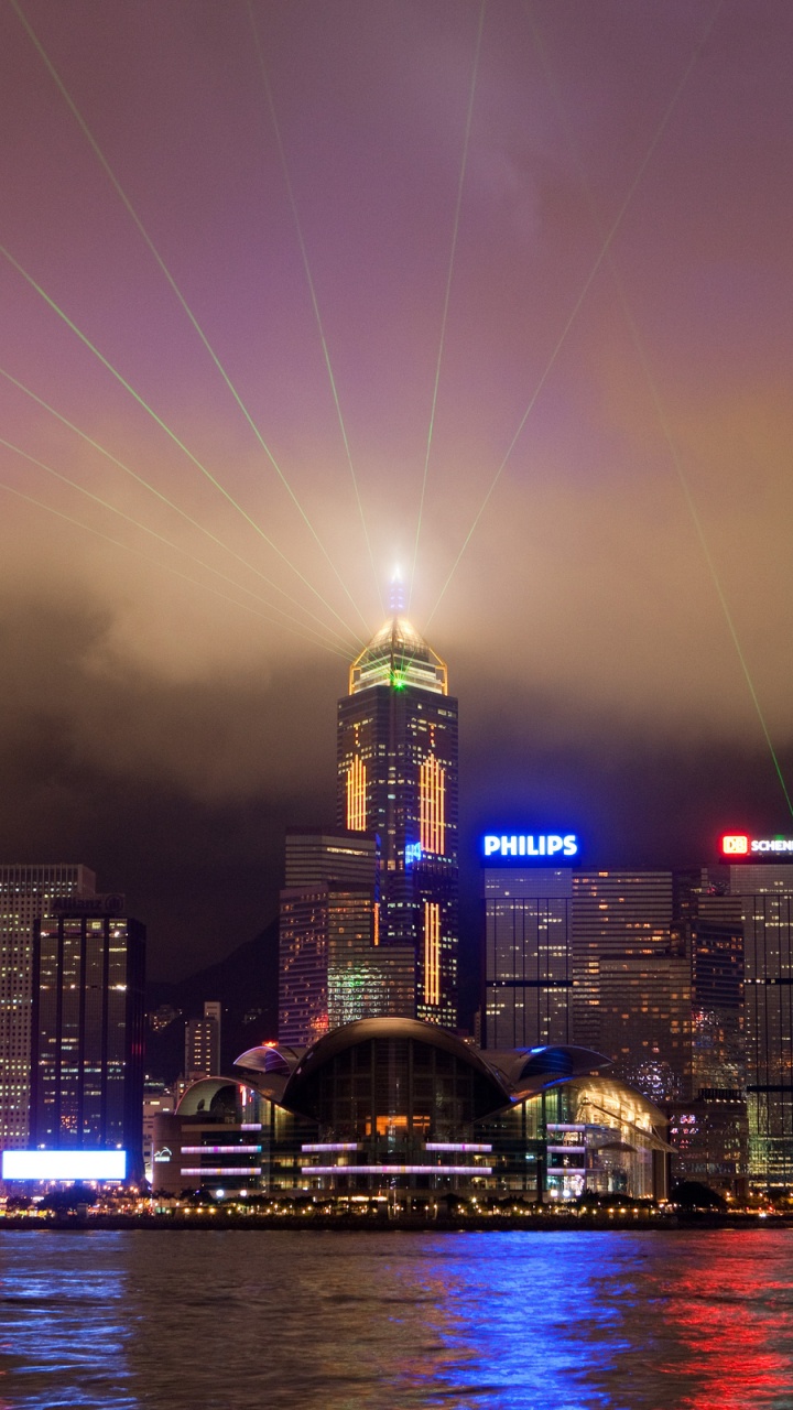 Обои Гонконг, городской пейзаж, город, метрополия, линия горизонта в разрешении 720x1280