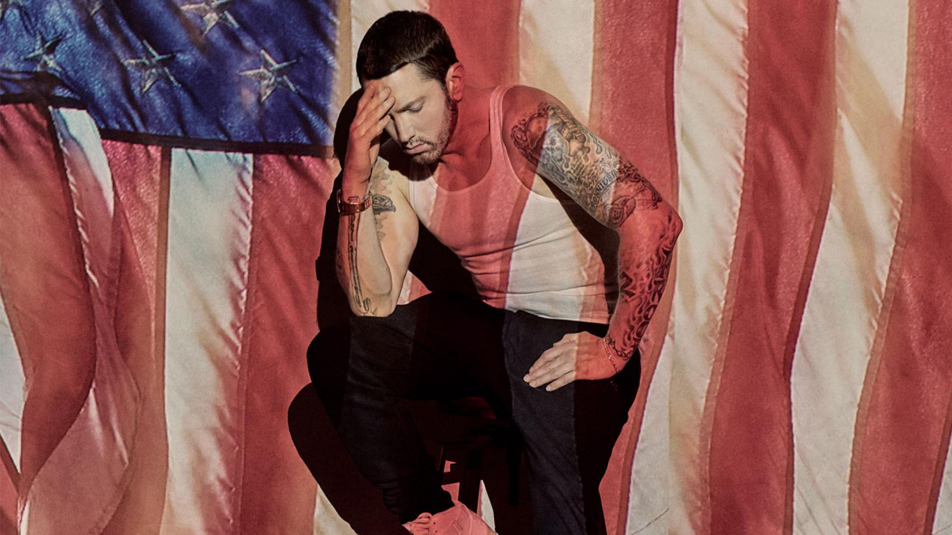 Обои eminem, оживление, Нужно Мне, реппер, Альбом в разрешении 1366x768