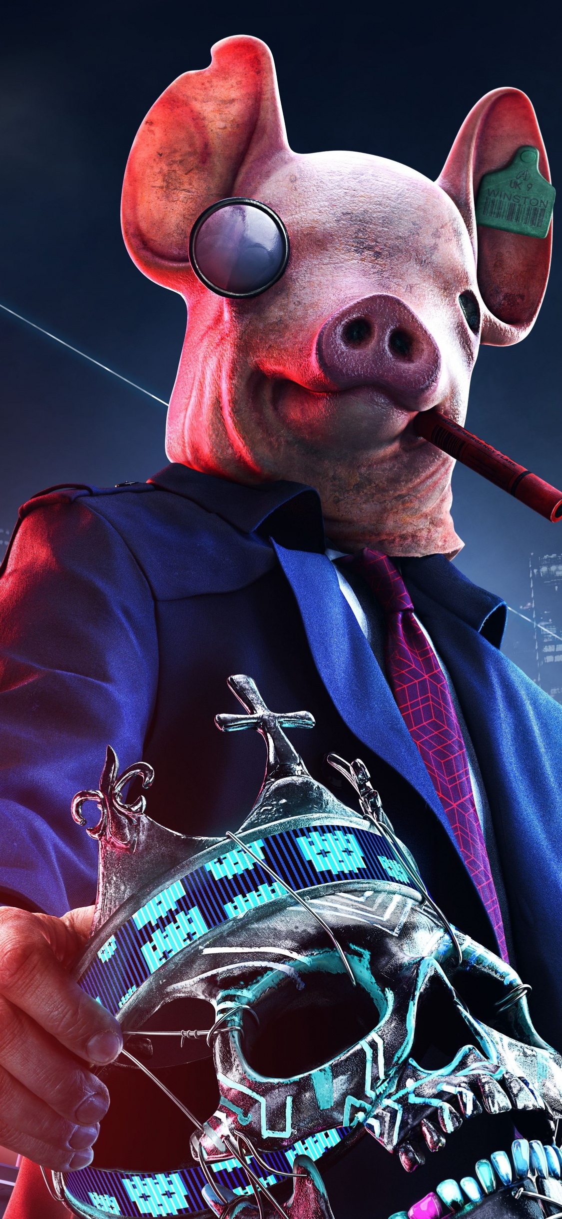 Обои Смотреть Собак Легион, сторожевой пес, ubisoft, Представление, театральное искусство в разрешении 1125x2436