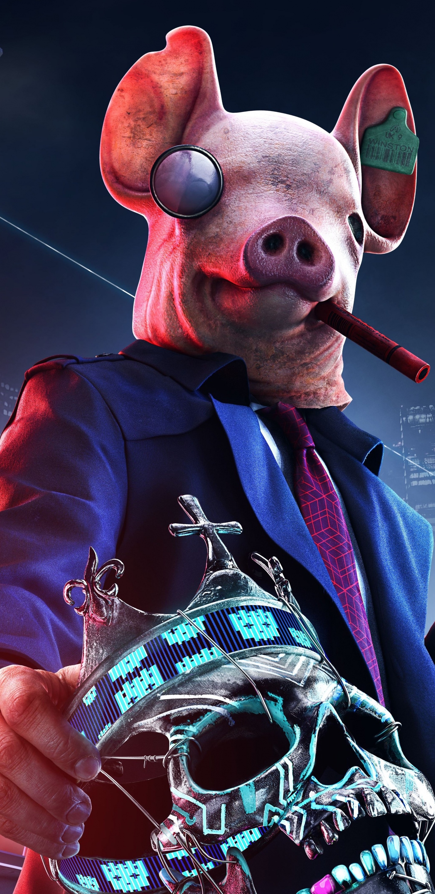 Обои Смотреть Собак Легион, сторожевой пес, ubisoft, Представление, театральное искусство в разрешении 1440x2960