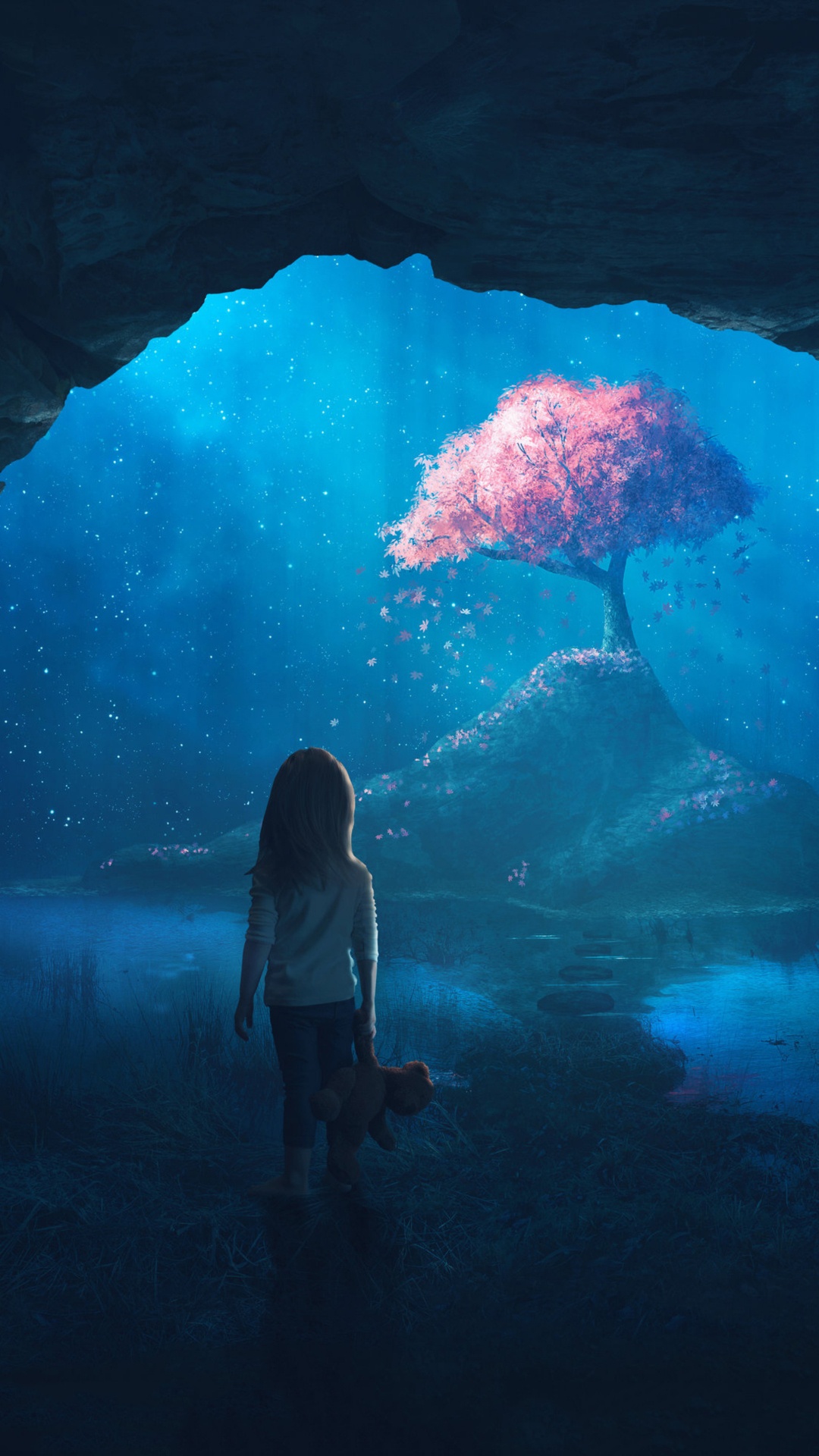 Обои вода, умереть от короны, мир, лазурный, водоем в разрешении 1080x1920