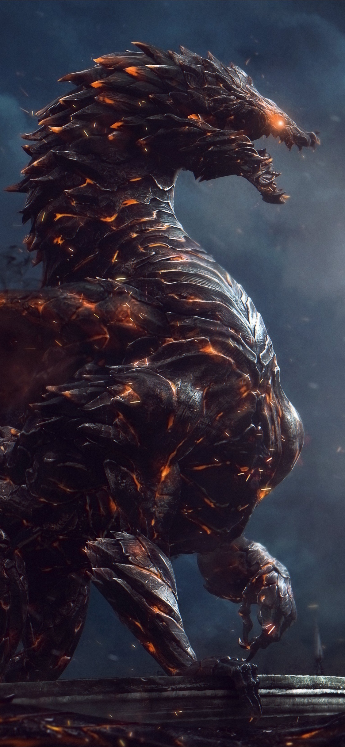 Обои В Castlevania лордов тени 2, В Castlevania лордов тени, Дракула, компания Konami, дракон в разрешении 1125x2436