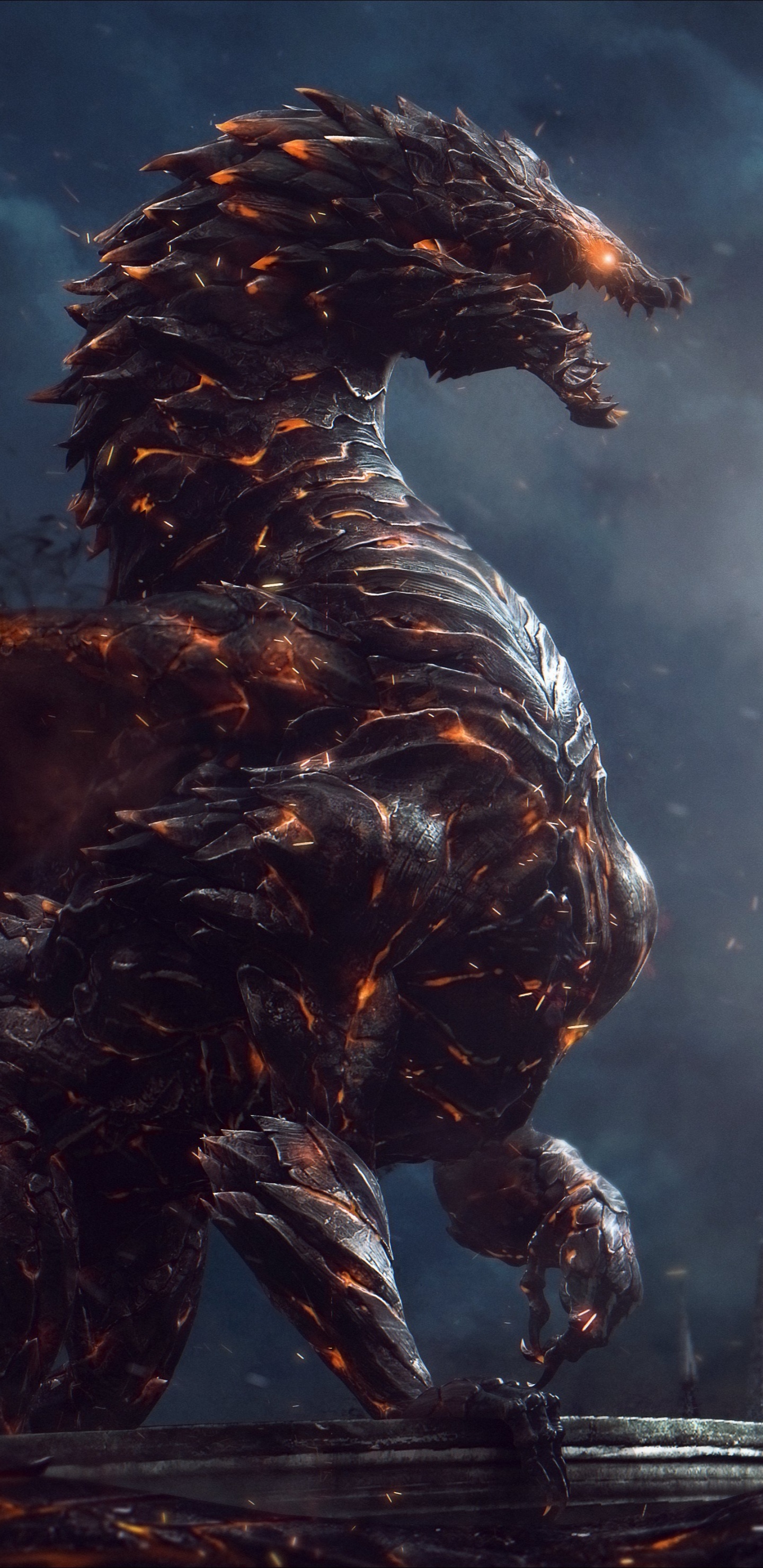 Обои В Castlevania лордов тени 2, В Castlevania лордов тени, Дракула, компания Konami, дракон в разрешении 1440x2960