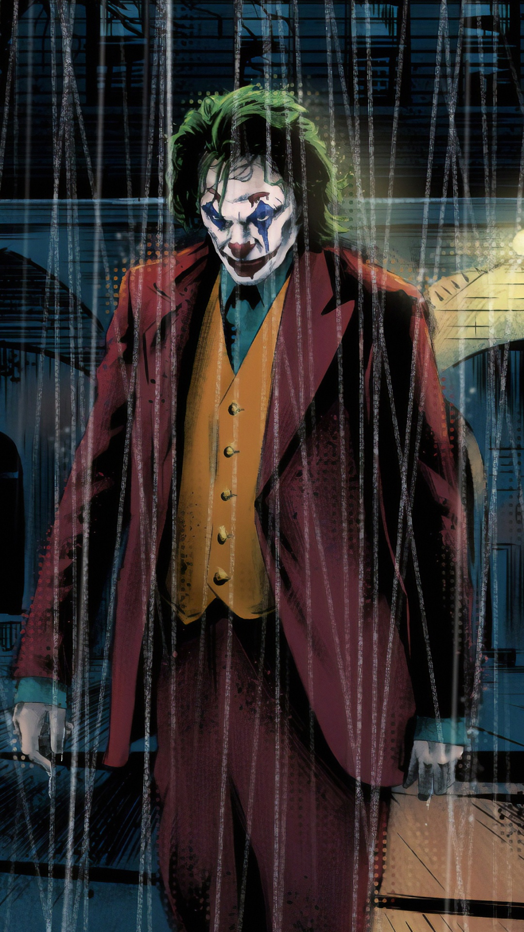 Обои Джокер, суперзлодей, иллюстрация, Бэтмен, арт в разрешении 1080x1920