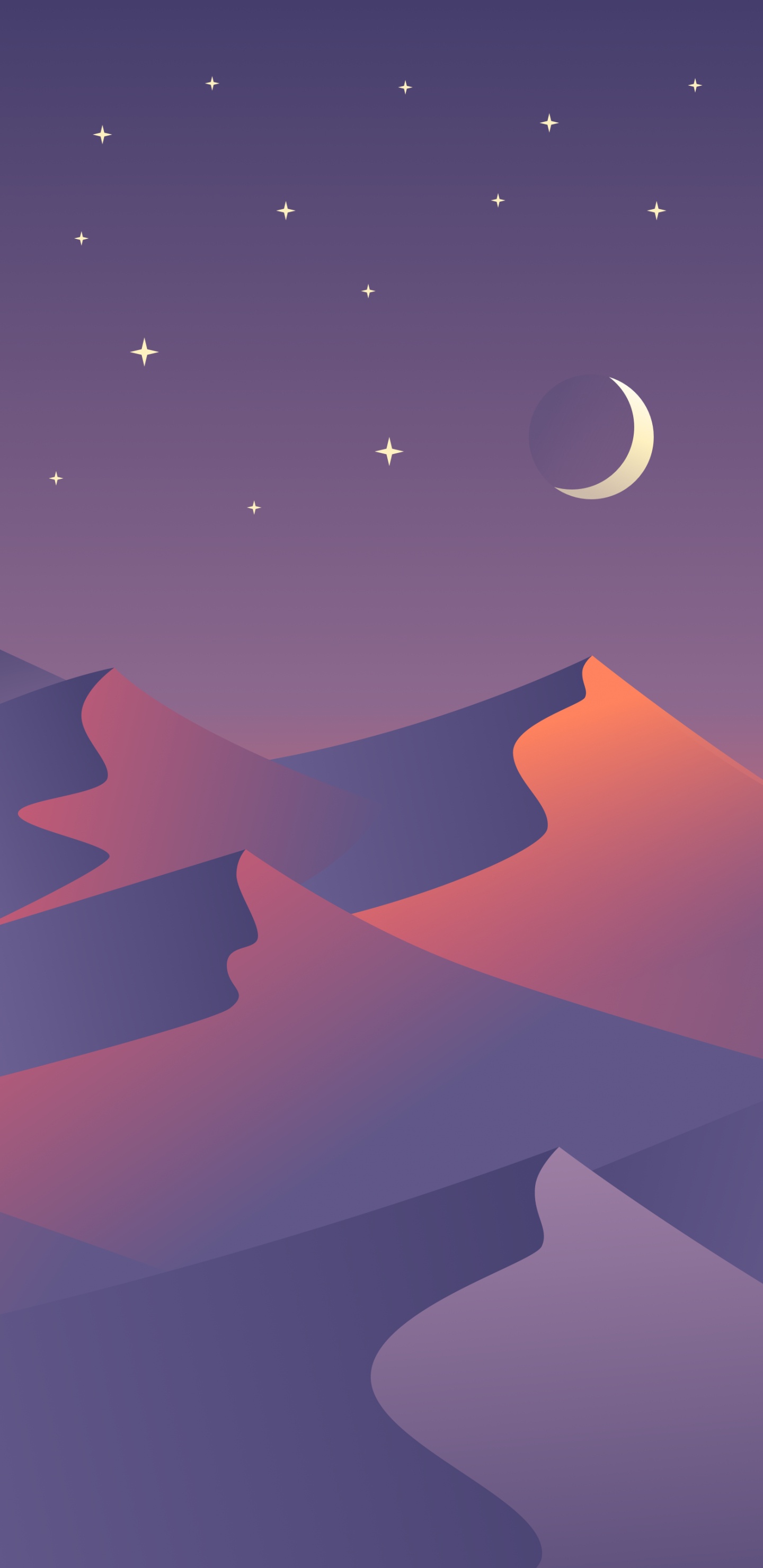 Обои иллюстрация, арт, плоский дизайн, минимализм, атмосфера в разрешении 1440x2960