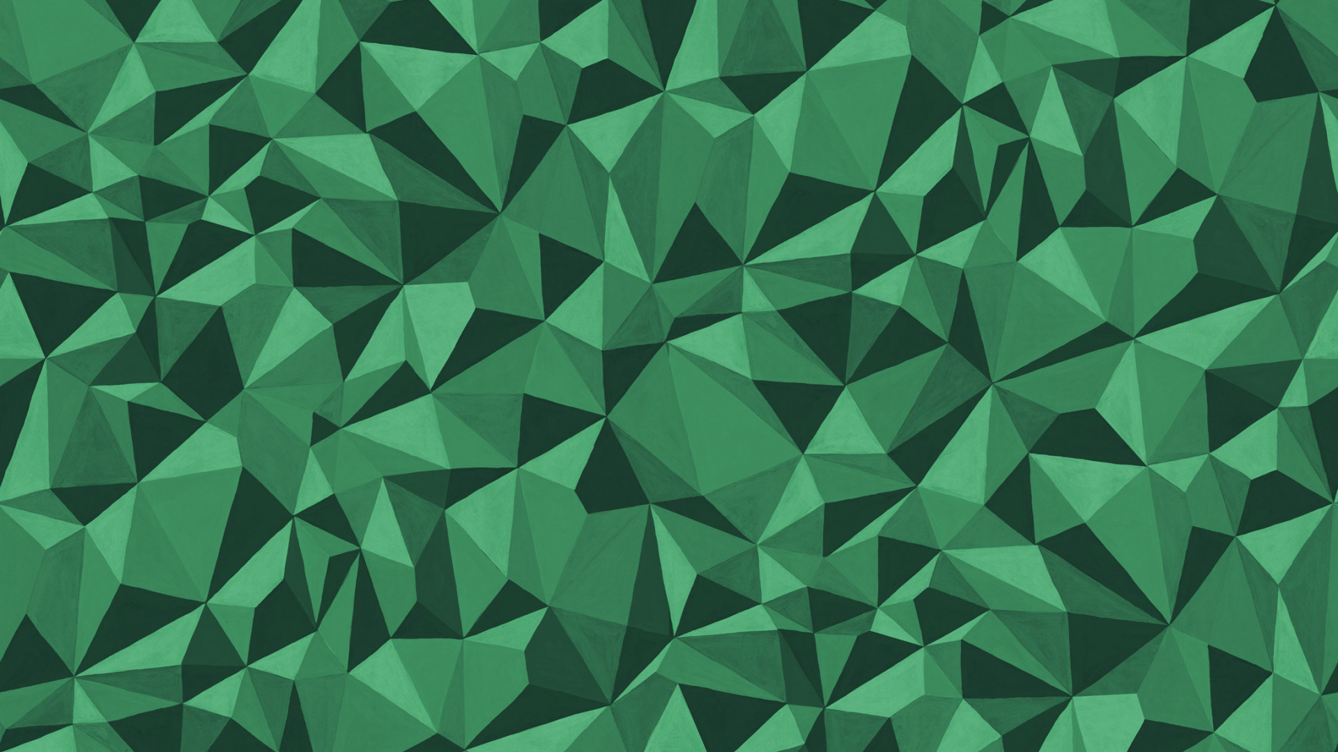 Обои зеленый, узор, дизайн, симметрия, треугольник в разрешении 1920x1080