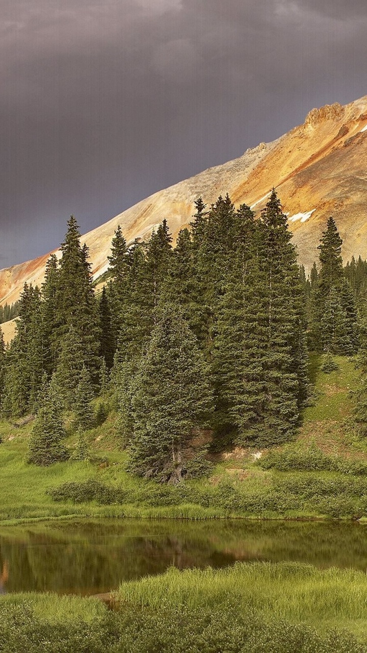 Обои природа, дикая местность, гора, нагорье, отражение в разрешении 720x1280