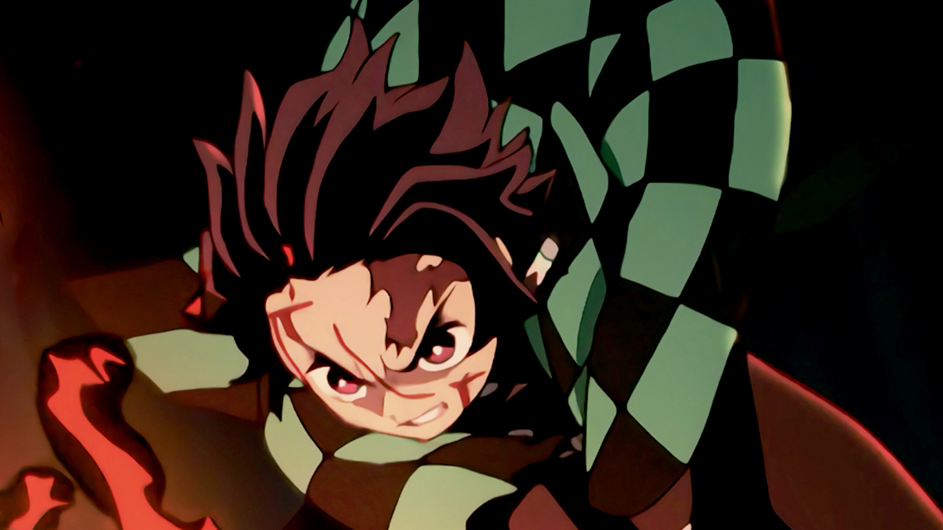 Обои Камадо Танджиро, Танджиро Камадо, Незуко Камадо, убийца демонов kimetsu no yaiba, аниме в разрешении 1366x768