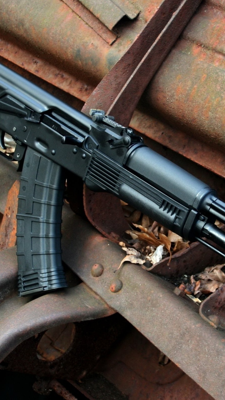 Обои ак-74, орудие, огнестрельное оружие, винтовка, триггер в разрешении 720x1280