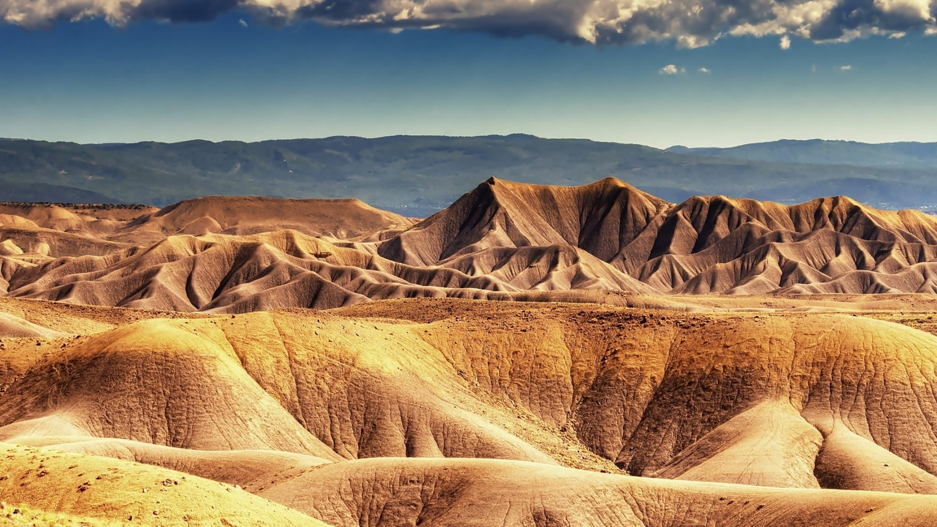 Обои пустыня, бесплодные земли, горный рельеф, геология, формирование в разрешении 1920x1080