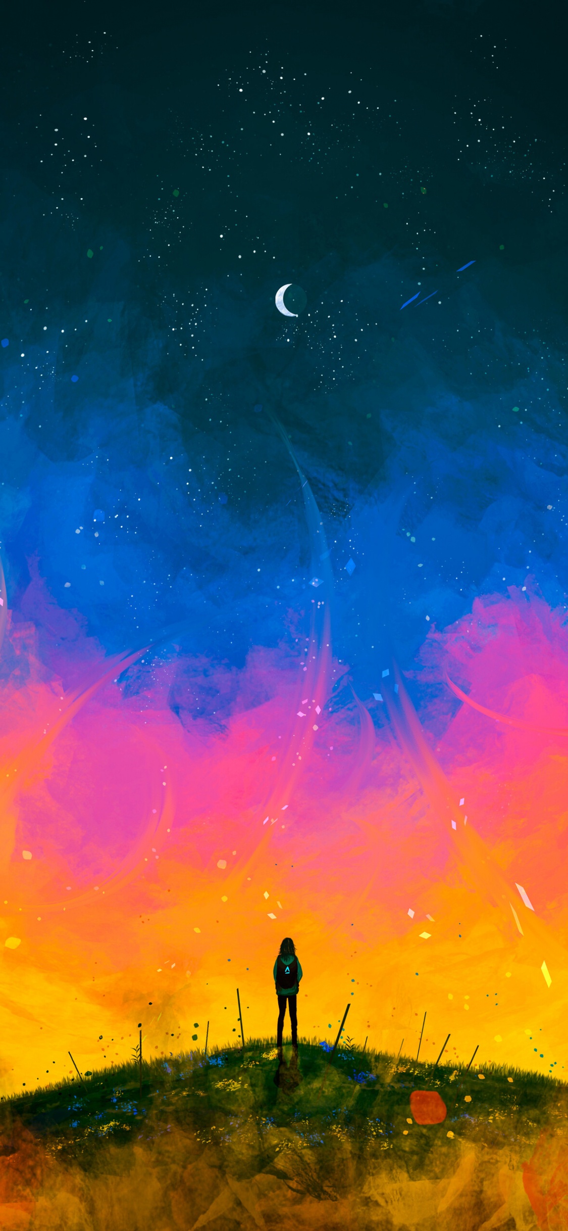 Обои астрономический объект, космос, арт, Астрономия, звезда в разрешении 1125x2436