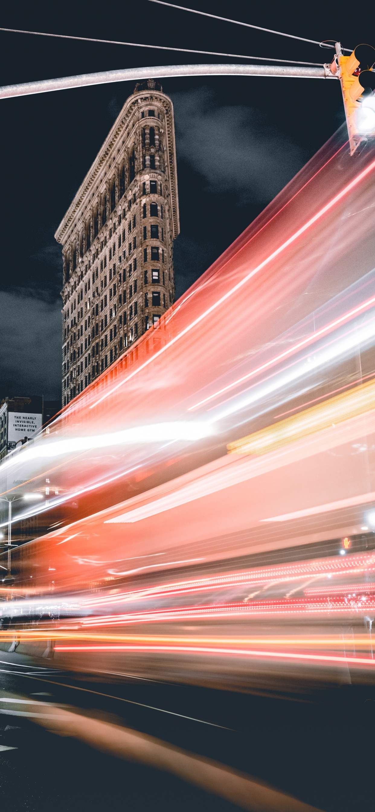 Обои трафик, ООО Vivabox решения, свет, здание, город в разрешении 1242x2688