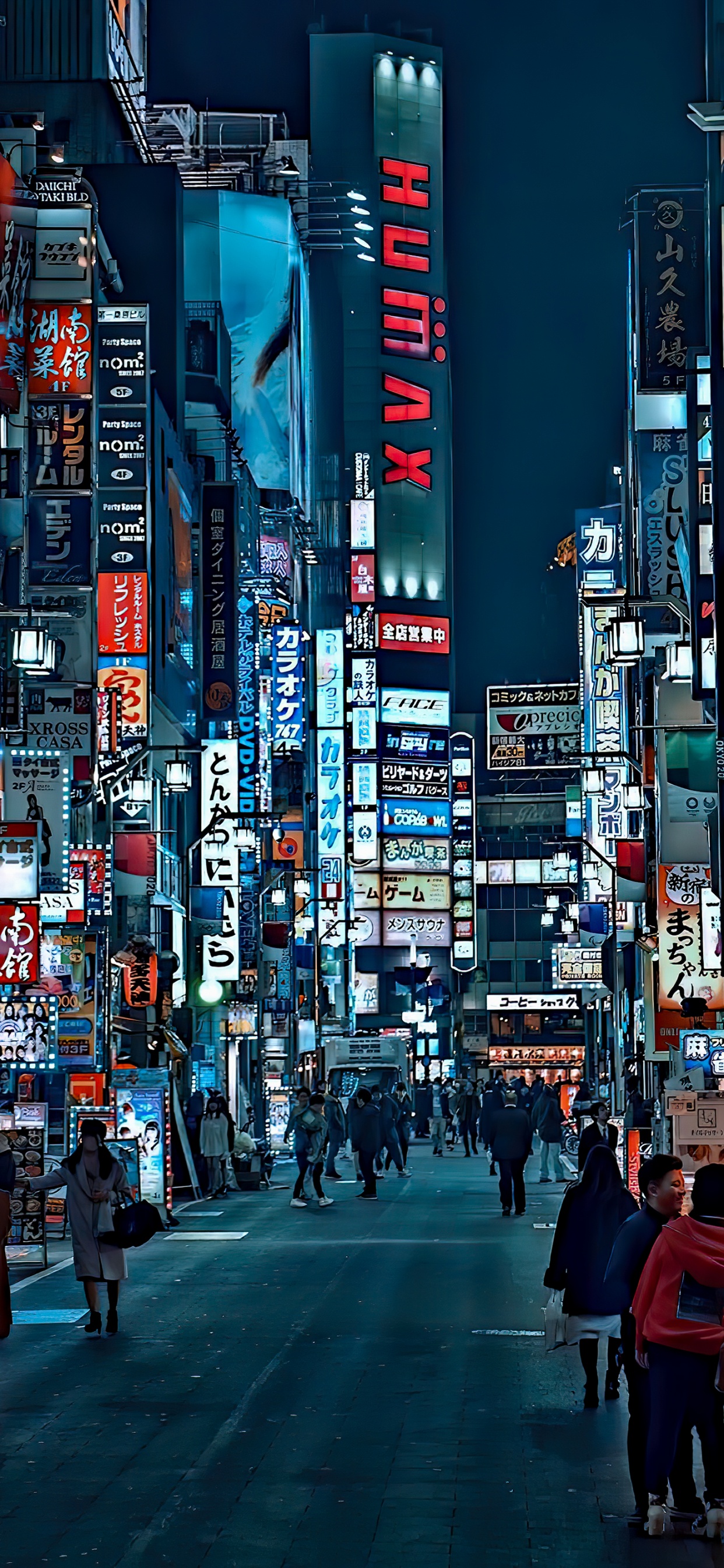 Обои городской район, небоскреб, пешеход, вышка, городской пейзаж в разрешении 1242x2688