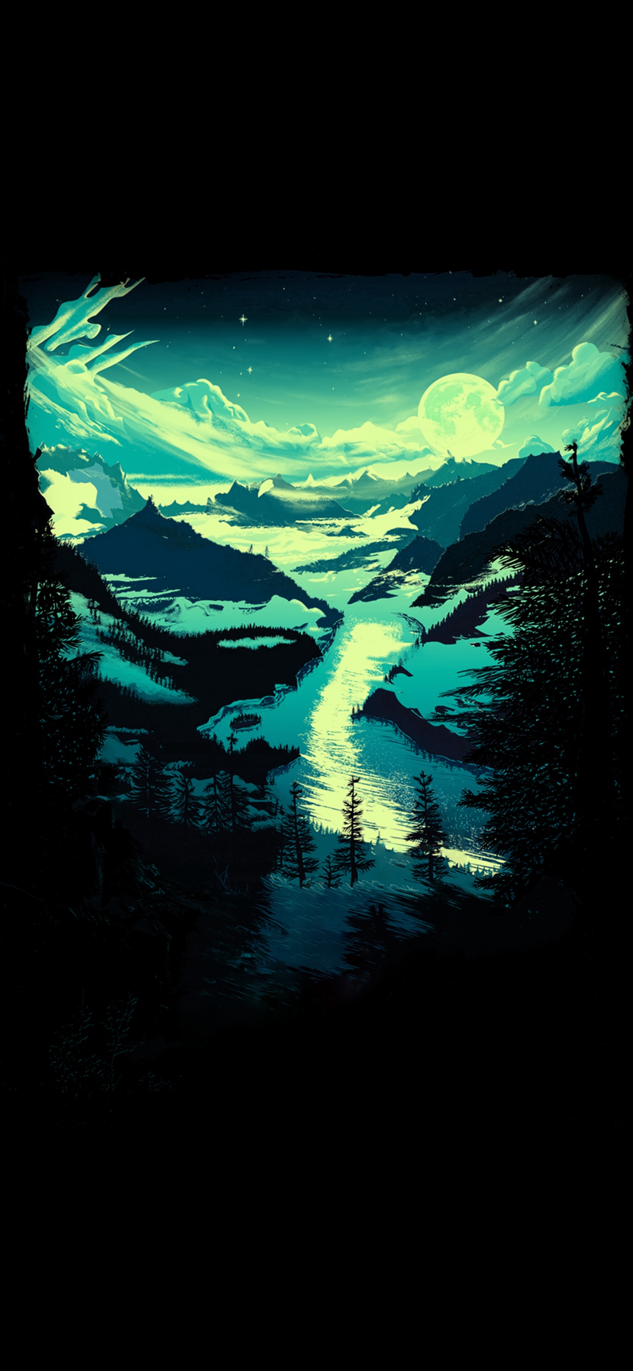 Обои амолед, OLED, ios, яблоко, природа в разрешении 1242x2688