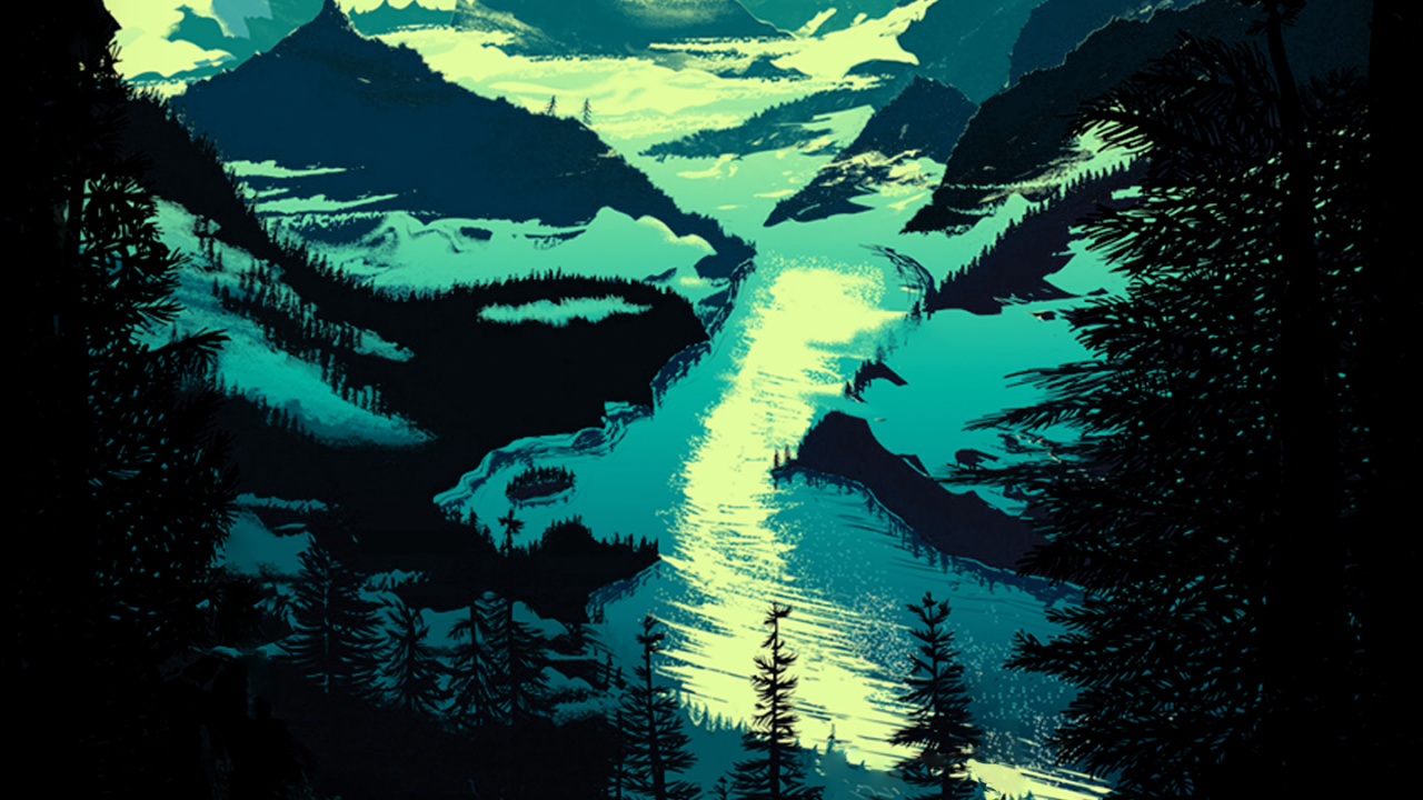 Обои амолед, OLED, ios, яблоко, природа в разрешении 1280x720