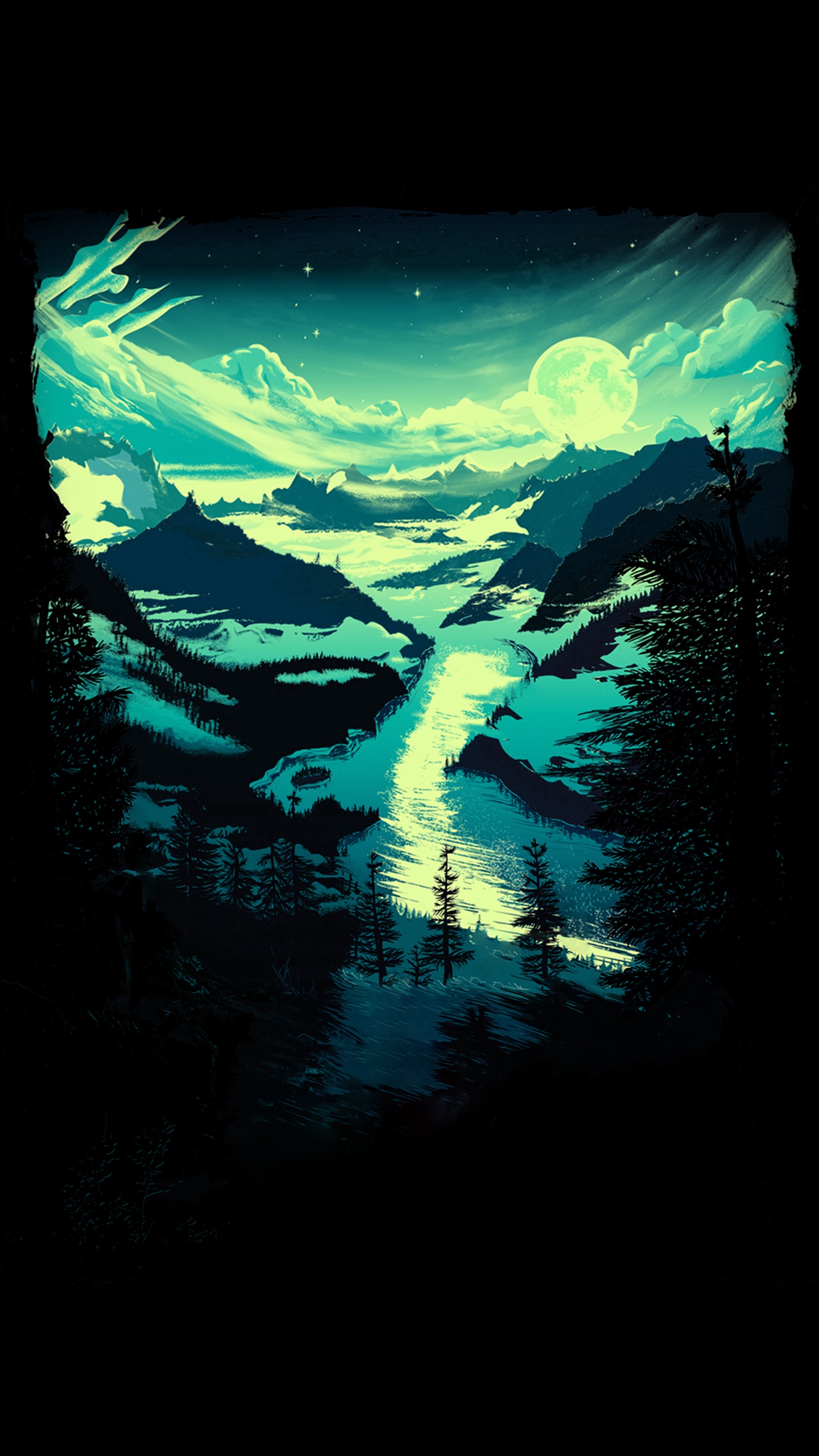 Обои амолед, OLED, ios, яблоко, природа в разрешении 1440x2560