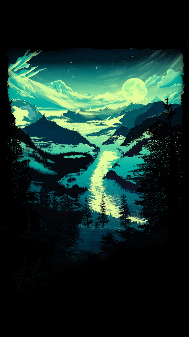 Обои амолед, OLED, ios, яблоко, природа в разрешении 720x1280