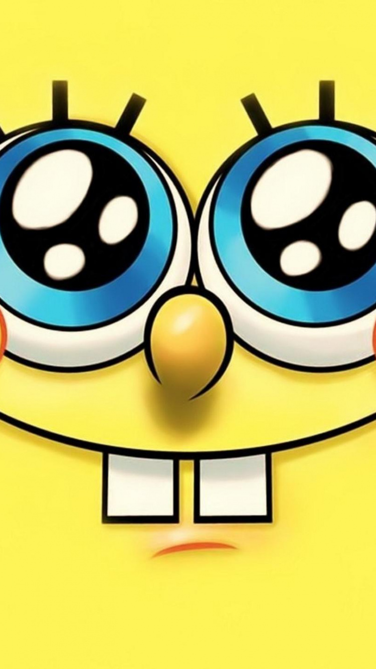 Обои мультфильм, смайлик, мимика, желтый, улыбка в разрешении 750x1334