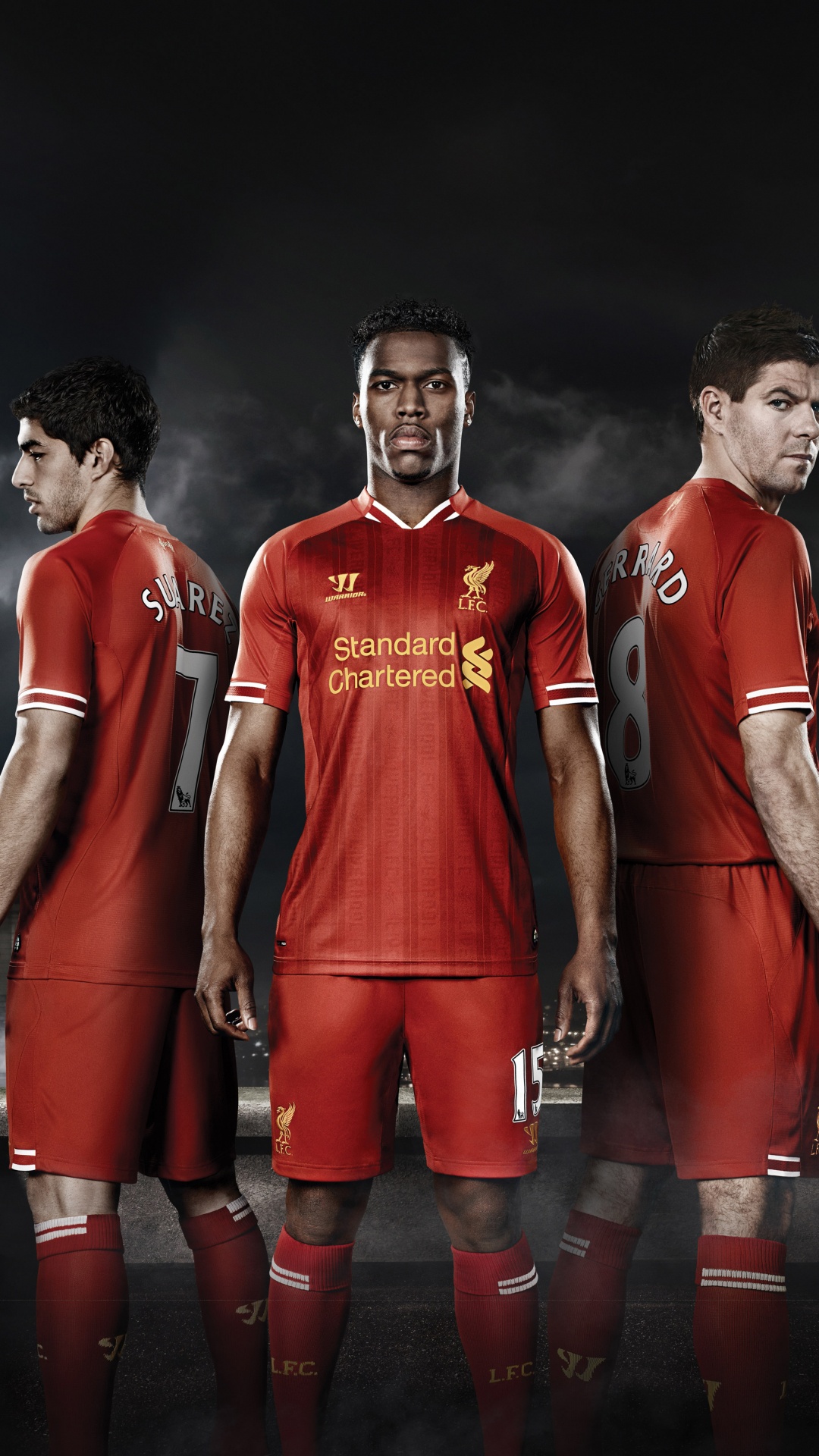 Обои Луис Surez, Даниэль Старридж, Ливерпуль ФК, форма, Футбольный игрок в разрешении 1080x1920
