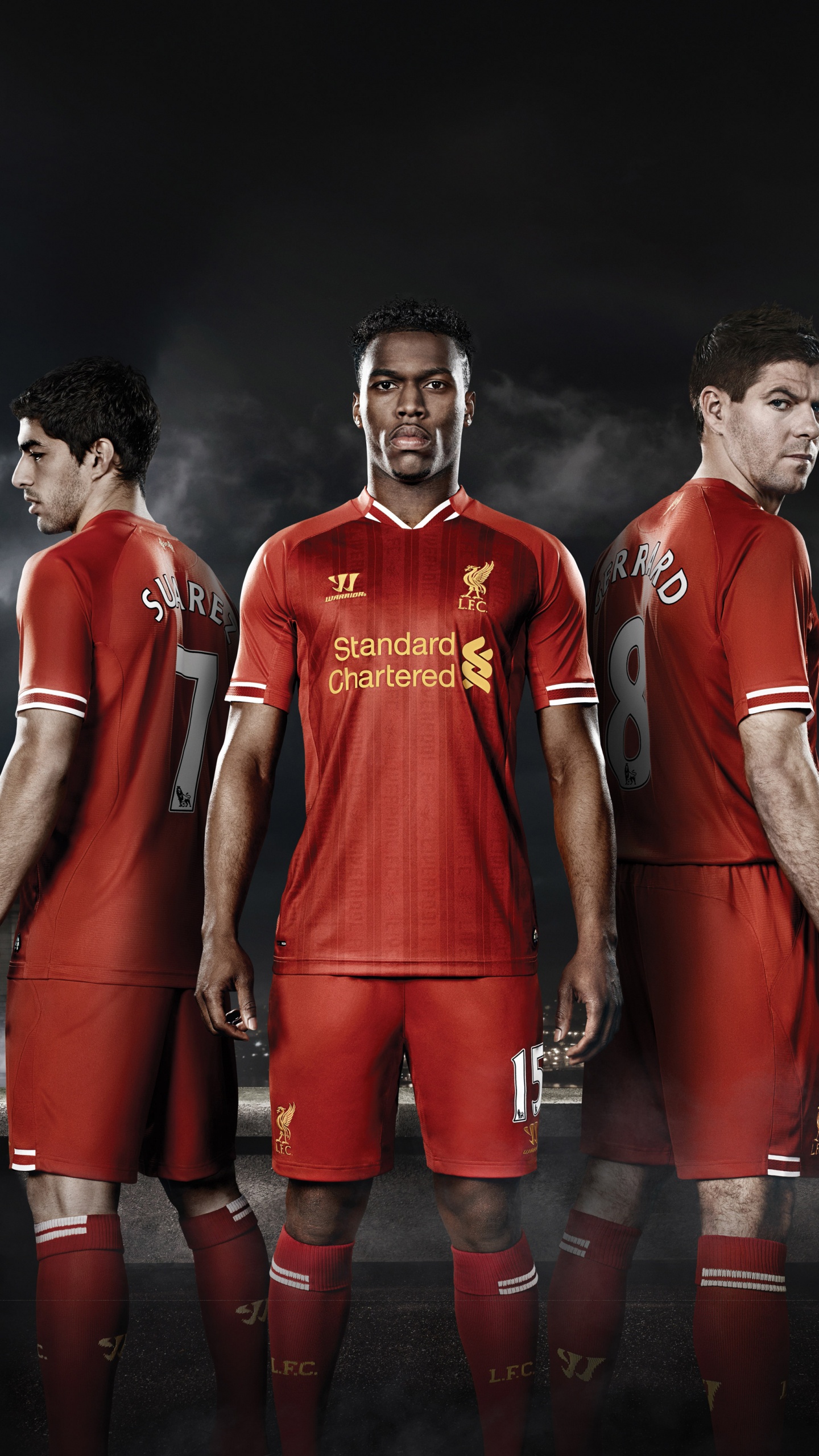 Обои Луис Surez, Даниэль Старридж, Ливерпуль ФК, форма, Футбольный игрок в разрешении 1440x2560