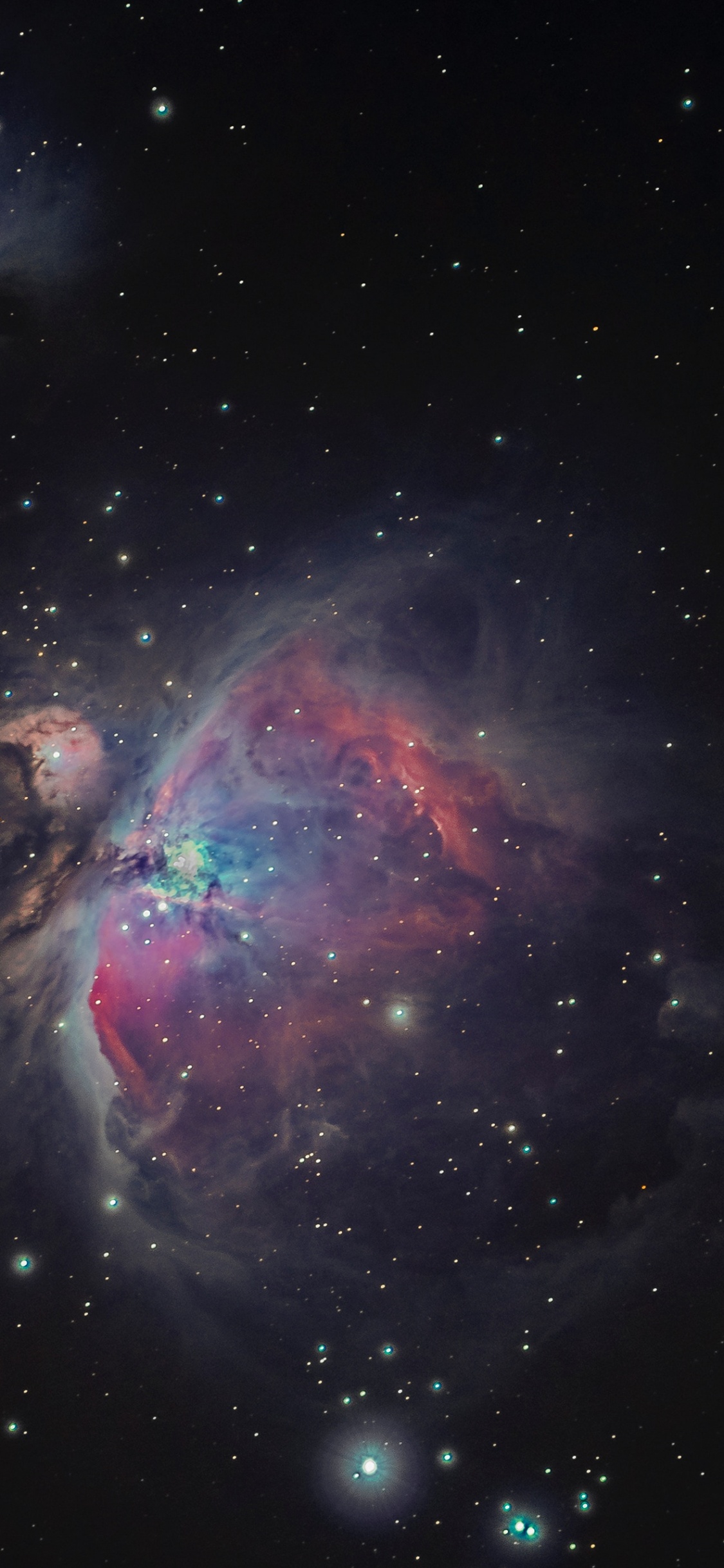 Обои LineageOS, галактика ngc 1365, Галактика, Галактики NGC 1365, спиральная Галактика в разрешении 1125x2436