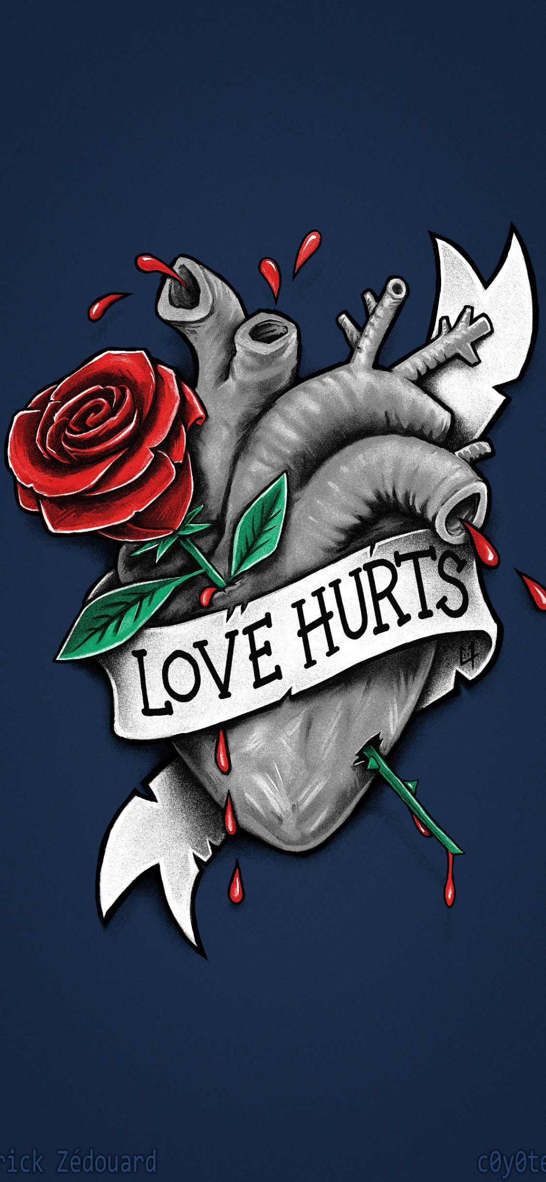 Обои постер, wisgoon, графический дизайн, цветок, жест в разрешении 1125x2436