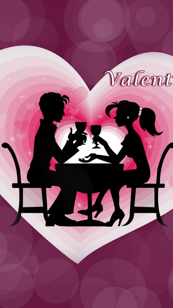 Обои День Святого Валентина, сердце, любовь, графический дизайн, графика в разрешении 720x1280