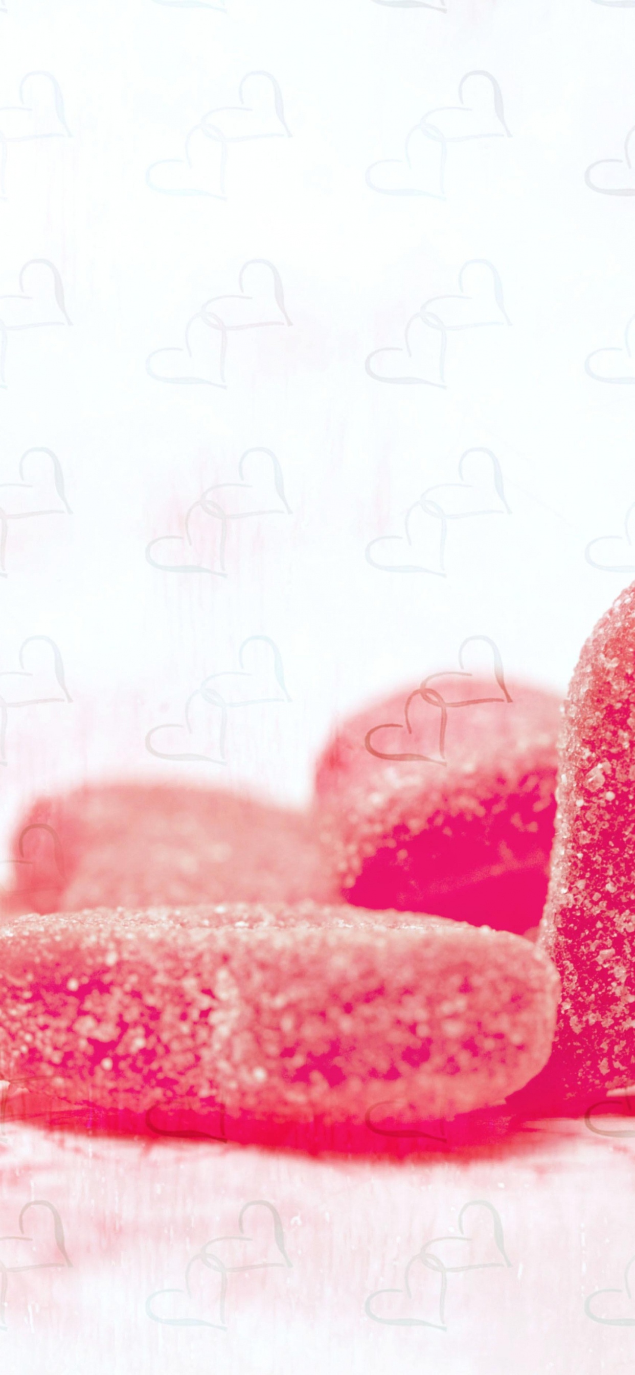 Обои сердце, конфеты мармеладные, любовь, Гиппопотамы День Рождения, губа в разрешении 1242x2688